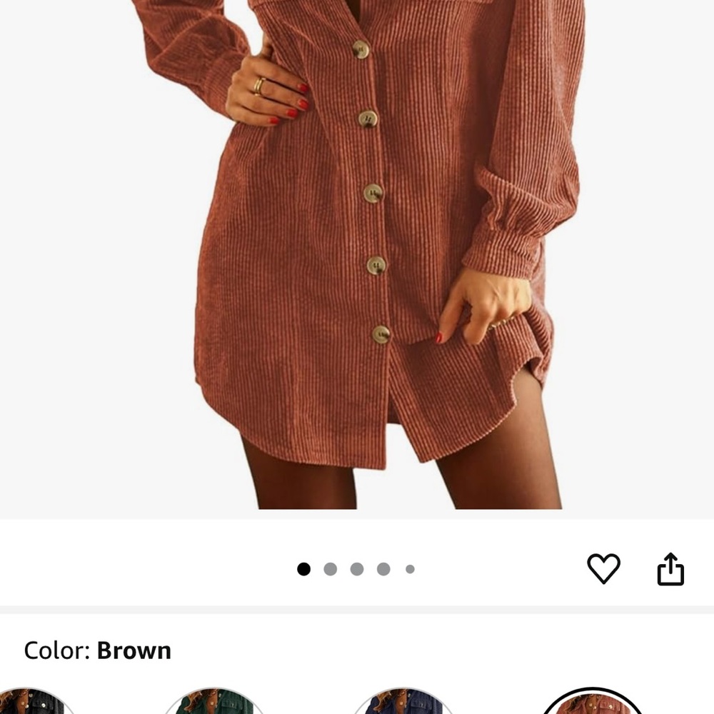 Elegant Long Sleeve Corduroy Dress